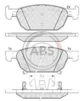 Гальмівні колодки пер. Accord/Accord 08-15 A.B.S. A.B.S. 37720