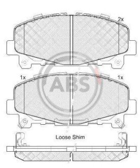 Гальмівні колодки пер. Accord/TLX (08-21) A.B.S. A.B.S. 37721