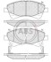 Гальмівні колодки пер. Toyota Avensis 08- (bosch) (150,8x62,5x19,5) A.B.S. A.B.S. 37722 (фото 1)