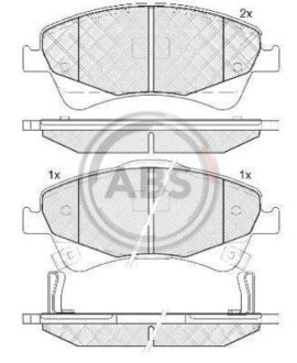 Гальмівні колодки пер. Toyota Avensis 08- (bosch) (150,8x62,5x19,5) A.B.S. A.B.S. 37722