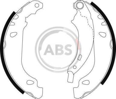 Гальмівні колодки зад. Logan 04-/Clio 98- (BOSCH/BENDIX) A.B.S. A.B.S. 9092