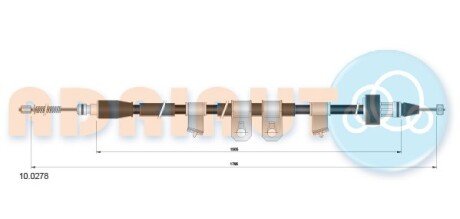 Трос ручного гальма ADRIAUTO 10.0278