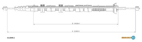 Трос зупиночних гальм ADRIAUTO 1102441 (фото 1)