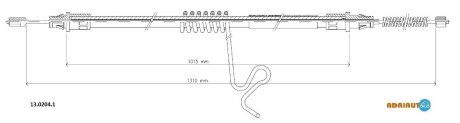 Трос ручного гальма ADRIAUTO 13.0204.1