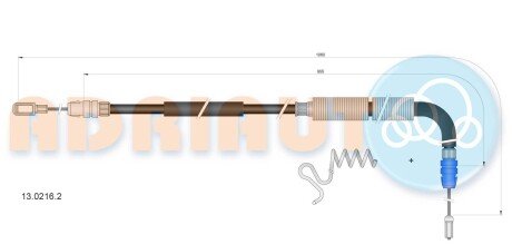 Трос ручного гальма ADRIAUTO 13.0216.2 (фото 1)