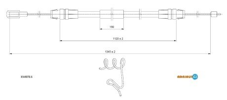 Трос зупиночних гальм ADRIAUTO 1302721 (фото 1)