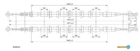 Трос зупиночних гальм ADRIAUTO 3302121