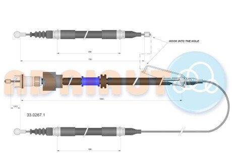 Трос зупиночних гальм ADRIAUTO 3302671