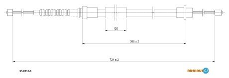 Трос зупиночних гальм ADRIAUTO 3502161