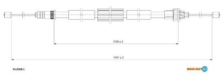 Трос зупиночних гальм ADRIAUTO 4102681 (фото 1)