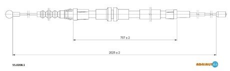 Тросик 55.0208.1 ADRIAUTO 5502081