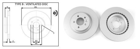 Диск гальмiвний передній (кратно 2) LAND ROVER RANGE ROVER SPORT (LW_) (04/13-) APPLUS APLUS 61453AP