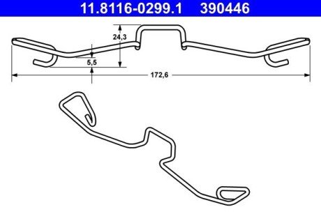 Пружина корпуса сУпорта ATE 11.8116-0299.1