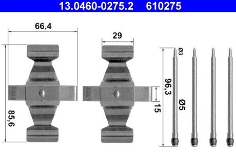 Комплект монтажний колодок ATE 13.0460-0275.2