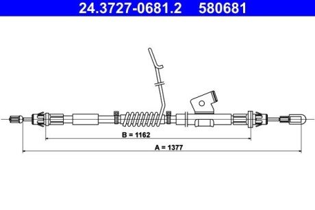 Трос зупиночних гальм ATE 24372706812