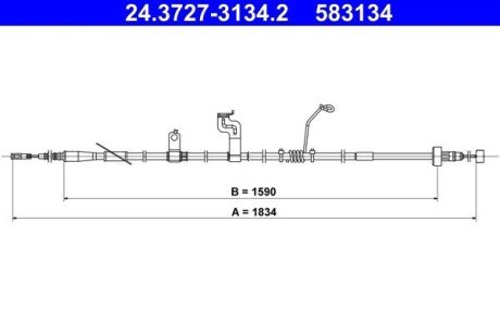 Трос гальмівний ATE 24372731342