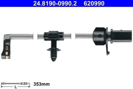 Датчик зносу колодок гальмівних ATE 24.8190-0990.2