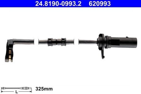 Датчик зносу гальмівних колодок ATE 24.8190-0993.2