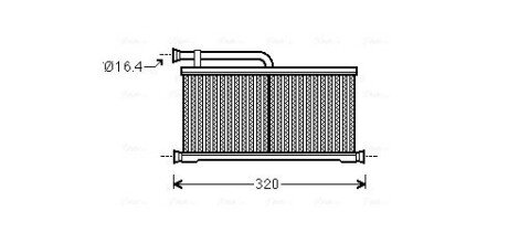 Радіатор обігрівача салону Audi A6 04>11 AVA AVA COOLING AIA6397