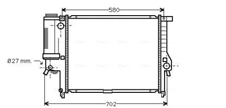 Радіатор, Система охолодження двигуна AVA AVA COOLING BW2140