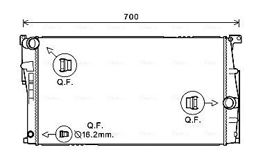 Радіатор, система охолодження двигуна AVA AVA COOLING BW2453 (фото 1)