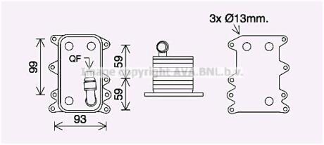 Охолоджувач оливи AVA AVA COOLING BW3560 (фото 1)