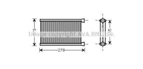 Теплообмінник, Система опалення салону AVA AVA COOLING BW6344