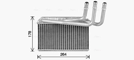 Радіатор обігрівача салону BMW X5e70 X6e71 X5f15 X6f16 AVA AVA COOLING BW6599