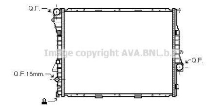 Радіатор охолодження двигуна BMW X5e53 AT 3,0d 3,0i 4,4i 00>03 AVA AVA COOLING BWA2275