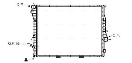 Радіатор охолодження двигуна BMW X5e53 3,0D 12/03>, 4,4i 4,6i 4,8i 02> AT AC+/- AVA AVA COOLING BWA2276