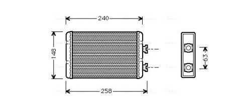 Теплообмінник, система опалення салону AVA AVA COOLING BWA6210