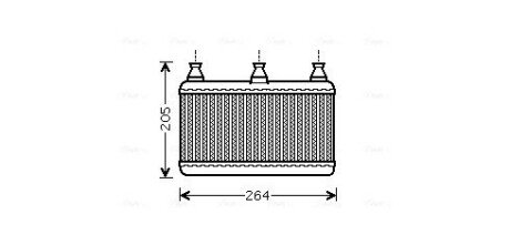 Радіатор обігрівача салону BMW 5e60 02>10 AVA AVA COOLING BWA6341