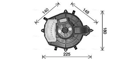 Вентилятор отопителя салона Citroen Berlingo (12-) 1,6d, C4 Picasso (07-13) Cli AVA COOLING CN8316