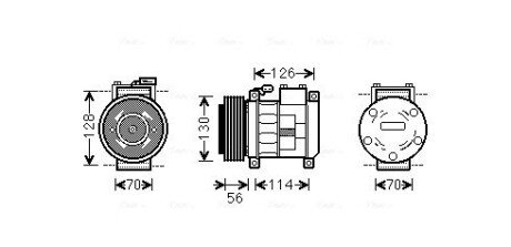 Компресор кондиціонера CHRYSLER 300M/ CHRYSLER VOYAGER (AVA) AVA COOLING CRAK062