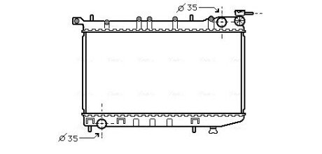 Радіатор охолодження NISSAN ALMERA (N15) (95-) 1.6 i 16V (AVA) AVA COOLING DN2174