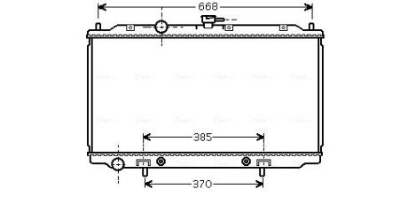 Радіатор охолодження двигуна Nissan Primera (02-08) 1,8i AT, Primera (00-06) 1,8i AT AVA AVA COOLING DNA2218