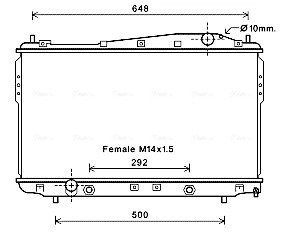 Радіатор охолодження двигуна Chevrolet Epica 2,0-2,5i 06> AT/MT AC+/- AVA AVA COOLING DW2135