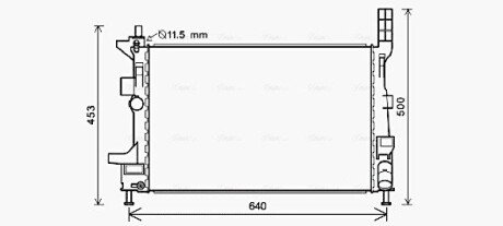 Радіатор, Система охолодження двигуна AVA AVA COOLING FD2578