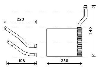 Радіатор обігрівача салону Ford Mondeo IV Galaxy S-max AC+ AVA AVA COOLING FD6464