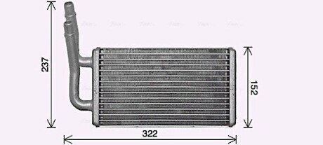 Радіатор обігрівача салону Ford Tranzit 06> AVA AVA COOLING FD6661