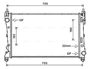 Радіатор, Система охолодження двигуна AVA AVA COOLING FTA2449