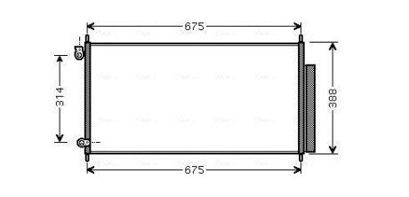 Радіатор кондиціонера Honda Accord 2,0-2,4i 03>08 AVA AVA COOLING HD5185D (фото 1)