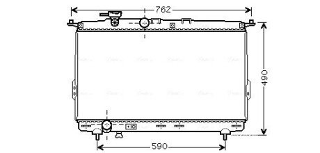 Радіатор охолодження HYUNDAI SONATA IV (EF) (98-) (AVA) AVA COOLING HY2106 (фото 1)