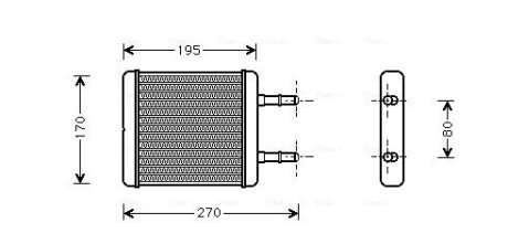 Теплообмінник, Система опалення салону AVA AVA COOLING HY6061