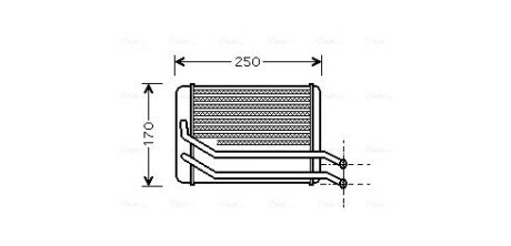 Радіатор обігрівача салону Hyundai Santa Fe (01-) AVA AVA COOLING HY6118