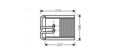 Радіатор обігрівача салону Hyundai Tucson Kia Sportage 2,0i 04>10 AVA AVA COOLING HY6168