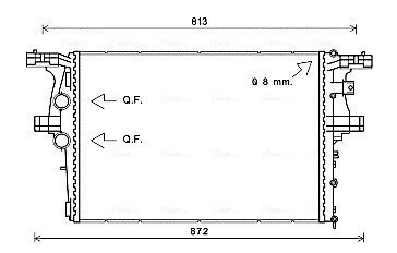 Радіатор охолодження двигуна Iveco Daily (11-) 2,3d 3,0d MT AVA AVA COOLING IV2126