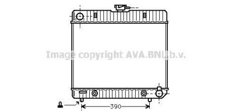 Радіатор охолодження двигуна MB W123 23/28 AT 76-85 (Ava) AVA COOLING MS2043