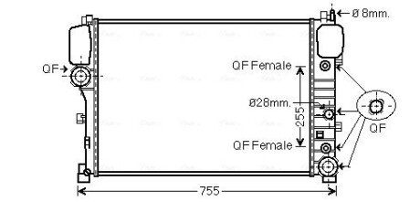 Радіатор, Система охолодження двигуна AVA AVA COOLING MS2447
