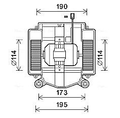 Вентилятор обігрівача салону MB S221 05>13 AVA AVA COOLING MS8669 (фото 1)